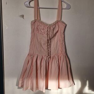 Pink Corset Mini Dress Small Lace Lolita Kawaii Romantic Fairy Cupcake